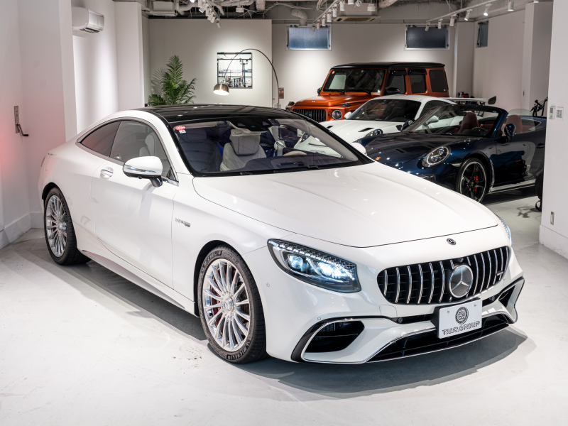 AMG Sクラス S63 4MATIC+ Coupe AMGダイナミック&レーダーセーフティPKG 正規D車 後期モデル ポーセレン&エスプレッソブラウン革 パノラマR 純正ナビTV フルセグ CarPlay Burmester ヘッドアップD OP20インチAW 2年保証付