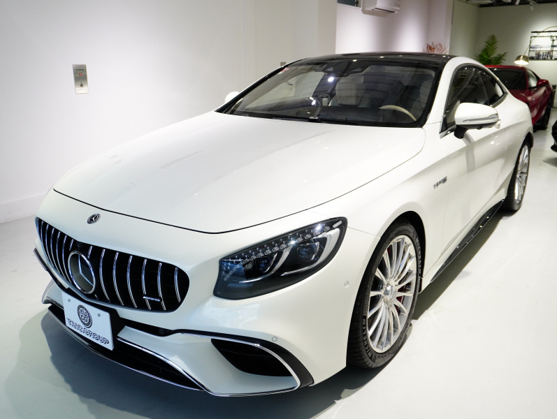 AMG Sクラス S63 4MATIC+ Coupe AMGダイナミック&レーダーセーフティPKG 正規D車 後期モデル ポーセレン&エスプレッソブラウン革 パノラマR 純正ナビTV フルセグ CarPlay Burmester ヘッドアップD OP20インチAW 2年保証付