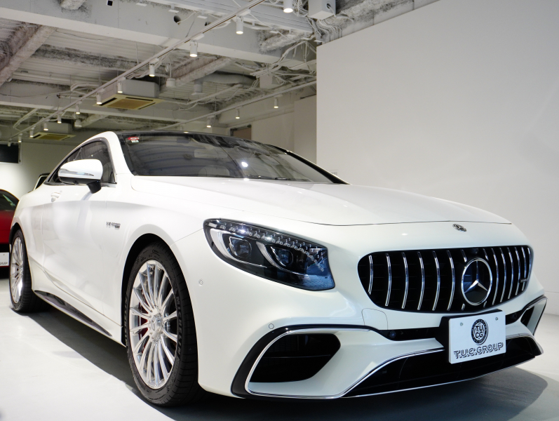 AMG Sクラス S63 4MATIC+ Coupe AMGダイナミック&レーダーセーフティPKG 正規D車 後期モデル ポーセレン&エスプレッソブラウン革 パノラマR 純正ナビTV フルセグ CarPlay Burmester ヘッドアップD OP20インチAW 2年保証付