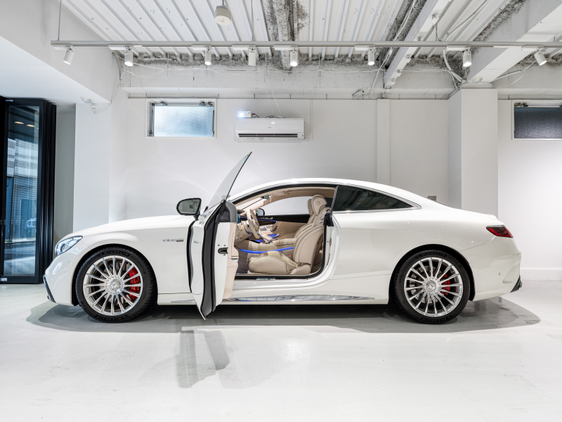 AMG Sクラス S63 4MATIC+ Coupe AMGダイナミック&レーダーセーフティPKG 正規D車 後期モデル ポーセレン&エスプレッソブラウン革 パノラマR 純正ナビTV フルセグ CarPlay Burmester ヘッドアップD OP20インチAW 2年保証付