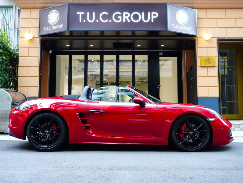 ポルシェ 718 ボクスター GTS PDK スポーツクロノ & GTSインテリアPKG 正規D車 スポーツエキゾースト ハーフレザー シートヒーター 純正PCM バックカメラ レザーインテリア OPカラー 20AW KWコイルオーバーキット 2年保証