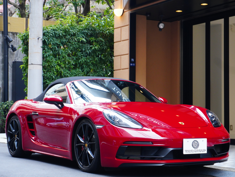 ポルシェ 718 ボクスター GTS PDK スポーツクロノ & GTSインテリアPKG 正規D車 スポーツエキゾースト ハーフレザー シートヒーター 純正PCM バックカメラ レザーインテリア OPカラー 20AW KWコイルオーバーキット 2年保証