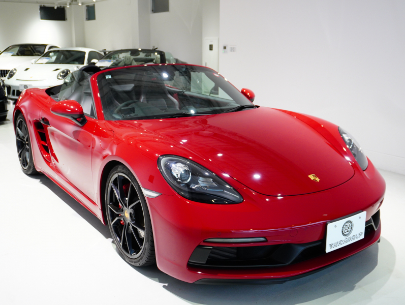 ポルシェ 718 ボクスター GTS PDK スポーツクロノ & GTSインテリアPKG 正規D車 スポーツエキゾースト ハーフレザー シートヒーター 純正PCM バックカメラ レザーインテリア OPカラー 20AW KWコイルオーバーキット 2年保証