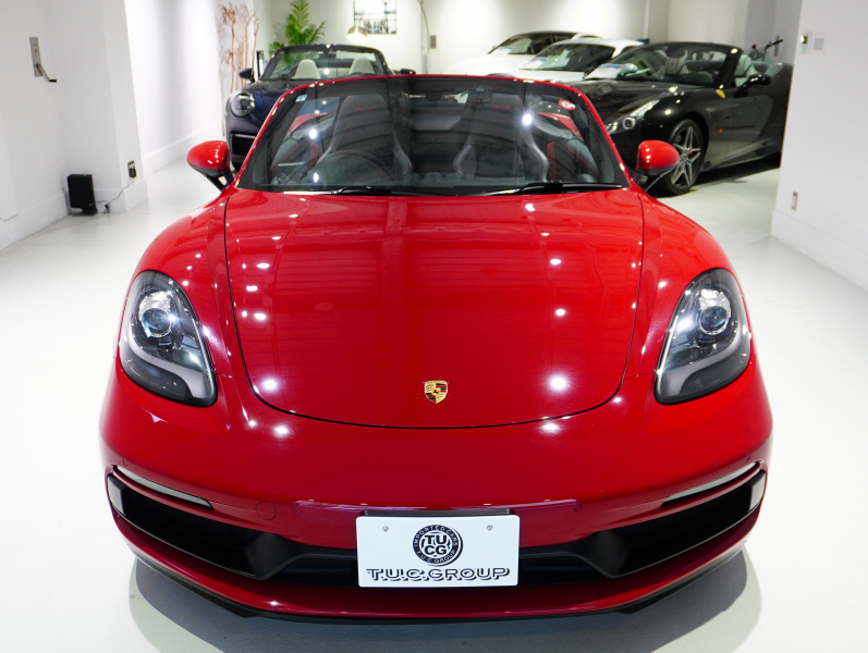 ポルシェ 718 ボクスター GTS PDK スポーツクロノ & GTSインテリアPKG 正規D車 スポーツエキゾースト ハーフレザー シートヒーター 純正PCM バックカメラ レザーインテリア OPカラー 20AW KWコイルオーバーキット 2年保証