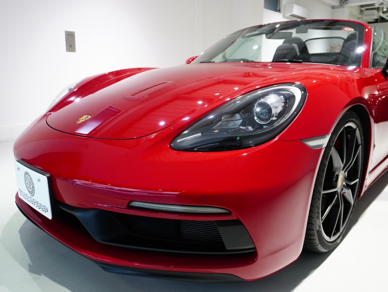 ポルシェ 718 ボクスター GTS PDK スポーツクロノ & GTSインテリアPKG 正規D車 スポーツエキゾースト ハーフレザー シートヒーター 純正PCM バックカメラ レザーインテリア OPカラー 20AW KWコイルオーバーキット 2年保証