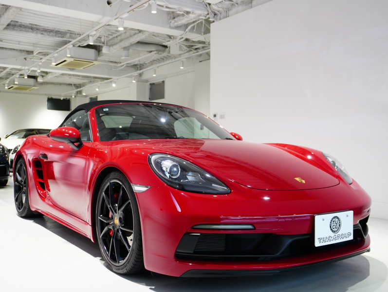 ポルシェ 718 ボクスター GTS PDK スポーツクロノ & GTSインテリアPKG 正規D車 スポーツエキゾースト ハーフレザー シートヒーター 純正PCM バックカメラ レザーインテリア OPカラー 20AW KWコイルオーバーキット 2年保証