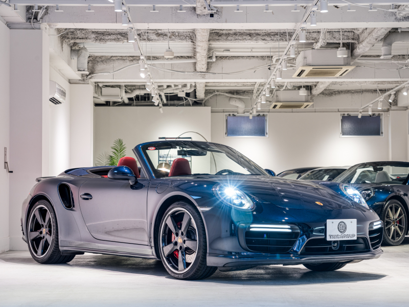 ポルシェ 911(Type991.2) ﾀｰﾎﾞ ｶﾌﾞﾘｵﾚ ｽﾎﾟｰﾂｸﾛﾉPKG　MY17 正規D車 左H ACC ｴﾝﾄﾘｰD 赤革 PCMﾅﾋﾞ TVﾁｭｰﾅｰ Bｶﾒﾗ ｶｰﾎﾞﾝｲﾝﾃﾘｱPKG LEDﾍｯﾄﾞﾗｲﾄ OP20ｲﾝﾁAW　2年保証