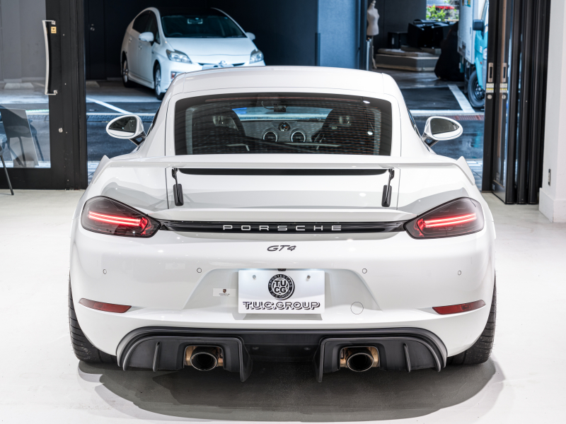 ポルシェ 718 ケイマン GT4 6MT クラブスポーツ&クロノPKG 正規D車 右H フルバケットシート PCMナビ Bカメラ CarPlay キセノンヘッドライト スポーツEX 2年保証