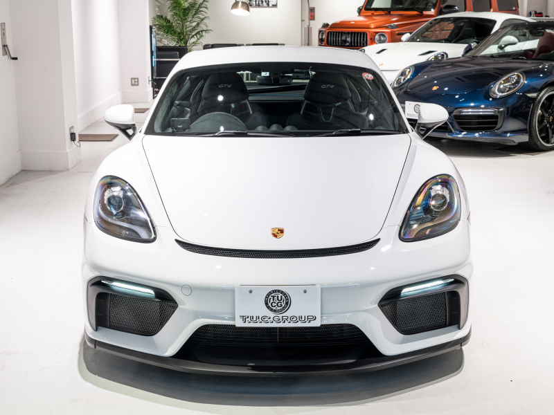 ポルシェ 718 ケイマン GT4 6MT クラブスポーツ&クロノPKG 正規D車 右H フルバケットシート PCMナビ Bカメラ CarPlay キセノンヘッドライト スポーツEX 2年保証