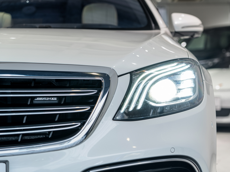 AMG Sクラス S63 4MATIC+ long AMGダイナミック&ショーファー&レーダーPKG 後期モデル 左H MEコネ ポーセレン革 パノラマSR ナビTV フルセグ CarPlay HUD ベンチレーター リアエンタ 社外マフラー 2年保証付