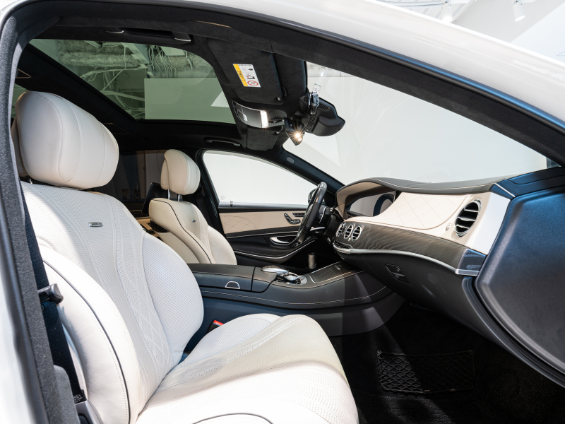 AMG Sクラス S63 4MATIC+ long AMGダイナミック&ショーファー&レーダーPKG 後期モデル 左H MEコネ ポーセレン革 パノラマSR ナビTV フルセグ CarPlay HUD ベンチレーター リアエンタ 社外マフラー 2年保証付