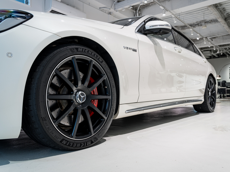 AMG Sクラス S63 4MATIC+ long AMGダイナミック&ショーファー&レーダーPKG 後期モデル 左H MEコネ ポーセレン革 パノラマSR ナビTV フルセグ CarPlay HUD ベンチレーター リアエンタ 社外マフラー 2年保証付