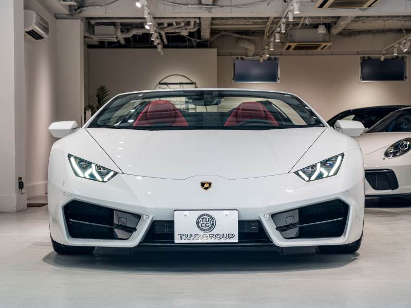 ランボルギーニ ウラカン Spyder LP580-2　正規D車 Bianco Icarus ﾌﾛﾝﾄﾘﾌﾀｰ ﾌﾙ電動ｼｰﾄ Q-citura 純正ﾅﾋﾞ ﾘｱｶﾒﾗ ﾏｸﾞﾈﾄﾚｵﾛｼﾞｶﾙｻｽ NOVITECｻｽ ｽﾎﾟｰﾂｴｷｿﾞｰｽﾄ 鍛造20AW