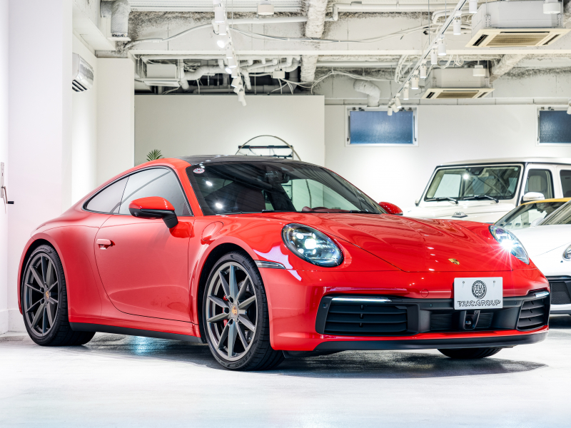 ポルシェ 911(Type992) ｶﾚﾗ4S ｽﾎﾟｰﾂｸﾛﾉPKG　正規D車 左H Fﾘﾌﾄ PDCC ｴﾝﾄﾘｰD ﾌﾙﾚｻﾞｰｲﾝﾃﾘｱ ﾎﾞﾙﾄﾞｰﾚｯﾄﾞ革 軽量ｶｰﾎﾞﾝﾙｰﾌ 純正PCMﾅﾋﾞ CarPlay ACC ｻﾗｳﾝﾄﾞｶﾒﾗ ｶﾚﾗS20/21AW　2年保証