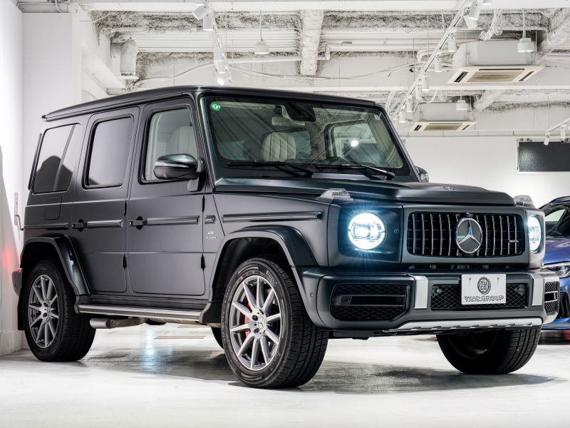 AMG Gクラス G63 AMGレザーエクスクルーシブPKG 正規D車 左H Meコネクト マキアートベージュ革 サンルーフ 純正ナビTV Burmester AMGパフォーマンスEX AMG20インチAW OPカラー 2年保証