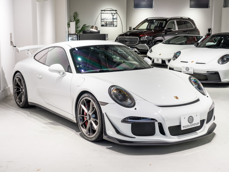 ポルシェ 911(Type991.1) GT3 PDK　2015年ﾓﾃﾞﾙ 並行輸入 左H 4wayｽﾎﾟｰﾂｼｰﾄ ﾃﾞｨｽﾌﾟﾚｲｵｰﾃﾞｨｵ Bｶﾒﾗ ｶｽﾀﾑﾍｯﾄﾞﾗｲﾄ Shark Werks Track Exhaust ASRﾊﾞﾙﾌﾞｺﾝﾄﾛｰﾗｰ 純正20AW