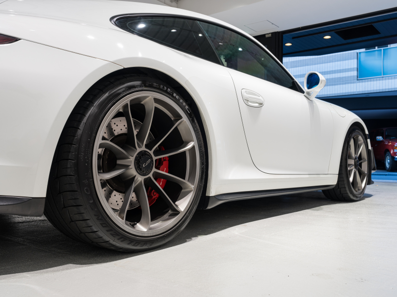 ポルシェ 911(Type991.1) GT3 PDK　2015年ﾓﾃﾞﾙ 並行輸入 左H 4wayｽﾎﾟｰﾂｼｰﾄ ﾃﾞｨｽﾌﾟﾚｲｵｰﾃﾞｨｵ Bｶﾒﾗ ｶｽﾀﾑﾍｯﾄﾞﾗｲﾄ Shark Werks Track Exhaust ASRﾊﾞﾙﾌﾞｺﾝﾄﾛｰﾗｰ 純正20AW