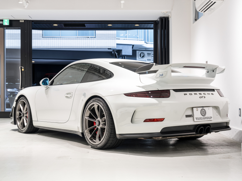 ポルシェ 911(Type991.1) GT3 PDK　2015年ﾓﾃﾞﾙ 並行輸入 左H 4wayｽﾎﾟｰﾂｼｰﾄ ﾃﾞｨｽﾌﾟﾚｲｵｰﾃﾞｨｵ Bｶﾒﾗ ｶｽﾀﾑﾍｯﾄﾞﾗｲﾄ Shark Werks Track Exhaust ASRﾊﾞﾙﾌﾞｺﾝﾄﾛｰﾗｰ 純正20AW
