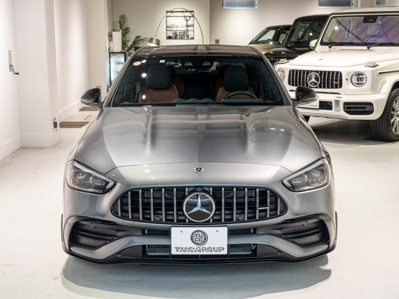 AMG Cクラス C43 4MATIC　現行ﾓﾃﾞﾙ 左H 1ｵｰﾅｰ ｼｴﾅﾌﾞﾗｳﾝﾚｻﾞｰ ｼｰﾄﾋｰﾀｰ ﾍﾞﾝﾁﾚｰﾀｰ ﾊﾟﾉﾗﾏSR 純正ARﾅﾋﾞ Burmester3D 純正19AW　新車保証継承可