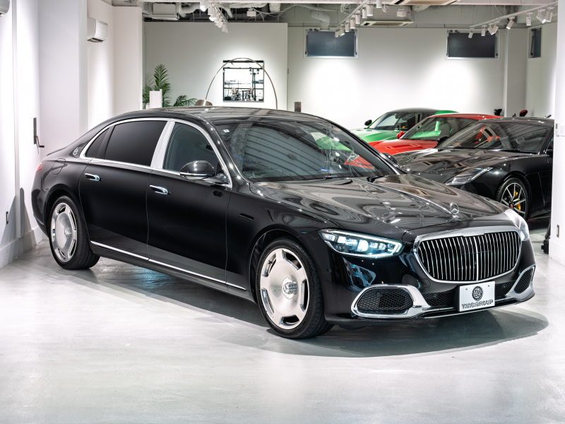 メルセデスマイバッハ Sクラス S580 4MATIC ファーストクラス&ドライバーズPKG 正規D車 1オーナー 4人乗り 黒革 パノラマSR リアアクスル MBUX AR Burmester ARヘッドアップ 専用20インチAW