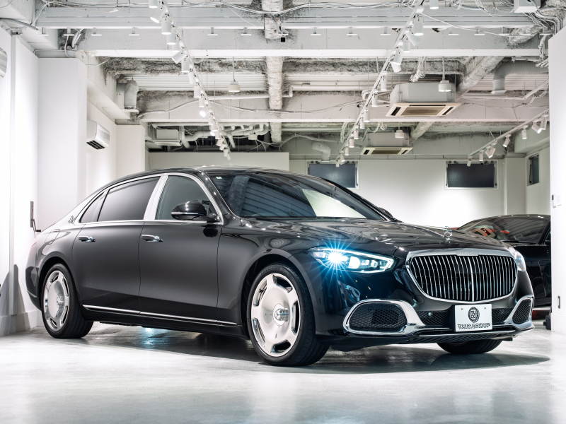 メルセデスマイバッハ Sクラス S580 4MATIC ファーストクラス&ドライバーズPKG 正規D車 1オーナー 4人乗り 黒革 パノラマSR リアアクスル MBUX AR Burmester ARヘッドアップ 専用20インチAW