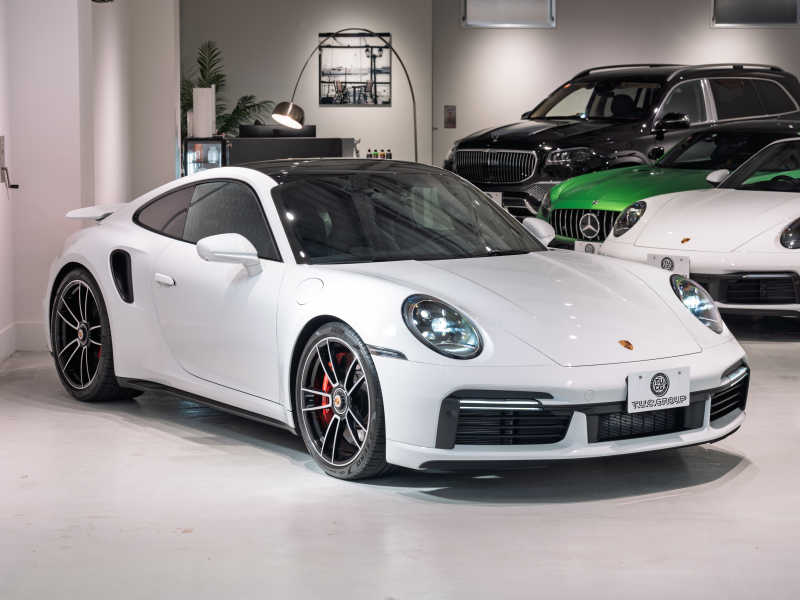 ポルシェ 911(Type992) ﾀｰﾎﾞ PDK ｽﾎﾟｰﾂｸﾛﾉPKG　正規D車 1ｵｰﾅｰ 黒革18way 電動ｶﾞﾗｽｻﾝﾙｰﾌ ﾋｰﾀｰ&ﾍﾞﾝﾁﾚｰｼｮﾝ PCMﾅﾋﾞ CarPlay BOSE ｽﾎﾟｰﾂｴｸﾞｿﾞｰｽﾄ ﾀｰﾎﾞSﾃﾞｻﾞｲﾝ20&21AW　新車保証継承可