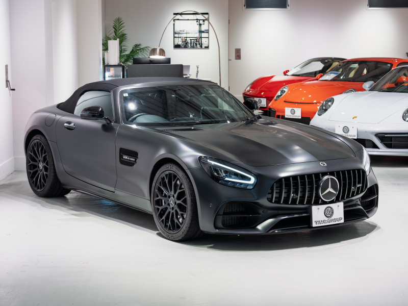 AMG GT ロードスター ナイトエディション 国内5台限定車 正規D車 AMGパフォーマンスシートPKG シートヒーター&ベンチレーター フルレザーPKG 純正ナビTV フルセグ CarPlay ナイトPKG 専用19&20インチAW 2年保証付