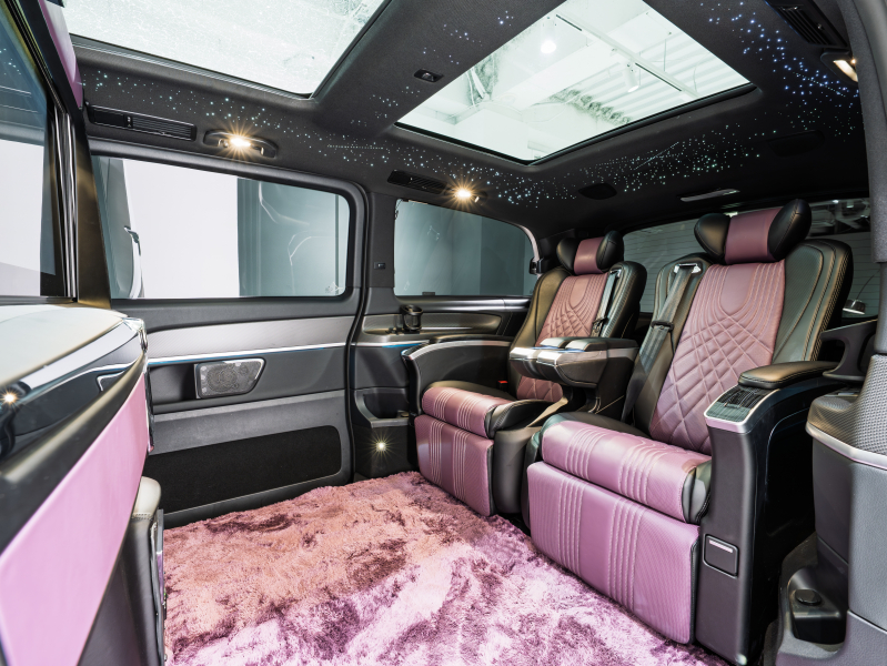 メルセデスベンツ Vクラス V220d AVG ﾛﾝｸﾞ AMGﾗｲﾝ&ﾚｰﾀﾞｰSP　ﾏｲﾊﾞｯﾊ仕様 ｴｸﾞｾｸﾃｨﾌﾞｼｰﾄ TVﾓﾆﾀｰ付ﾊﾟｰﾃｰｼｮﾝ ﾊﾟﾉﾗﾏSR ｽﾀｰﾗｲﾅｰ 4人乗り