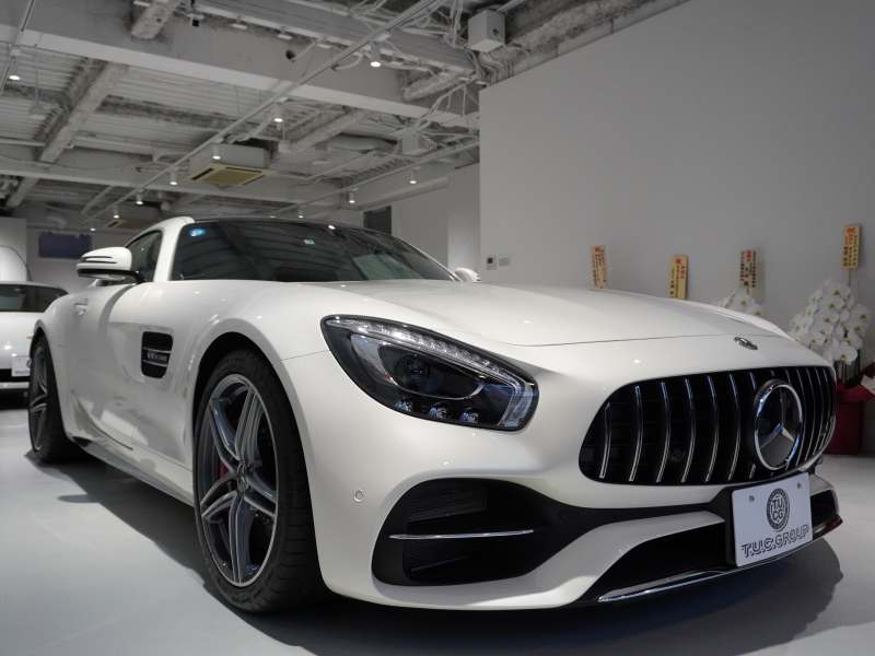 AMG GT C フルレザー&レーダーセーフティPKG 正規D車 左H 557ps 専用革 ベンチレーター パノラマR ナビTV ブルメスターハイエンド パフォーマンスステア AmgRideControl 2年保証付