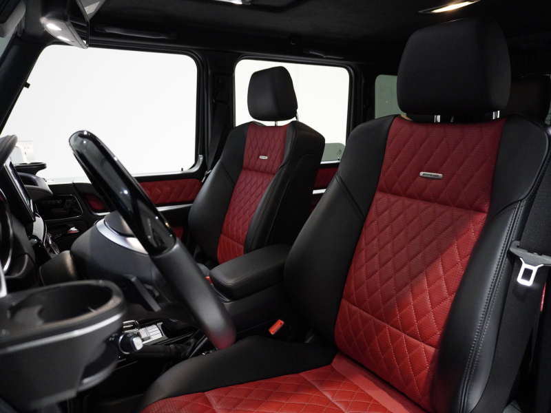 AMG Gクラス G63 designoｴｸｽｸﾙｰｼﾌﾞ　正規D車 OPｶﾗｰ 黒×赤革ｼｰﾄ ﾍﾞﾝﾁﾚｰﾀｰ ｻﾝﾙｰﾌ ﾅﾋﾞTV harman/kardon AMGｽﾎﾟｰﾂEX 20AW　2年保証