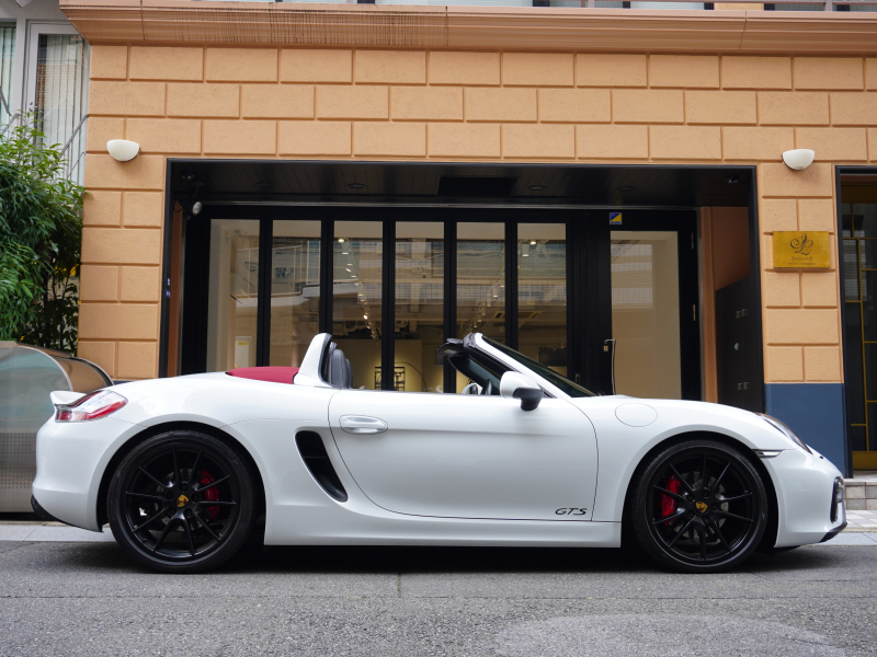 ポルシェ ボクスター GTS ｽﾎﾟｰﾂｸﾛﾉPKG　正規D車 右H 赤幌 有償色 ｺﾝﾋﾞ革 ｼｰﾄﾋｰﾀｰ ﾅﾋﾞTV  PASM ｶﾞｰｽﾞﾚｯﾄﾞﾒｰﾀｰ ｶﾗｰｸﾚｽﾄ20AW ｽﾎﾟｰﾂEX　2年保証付