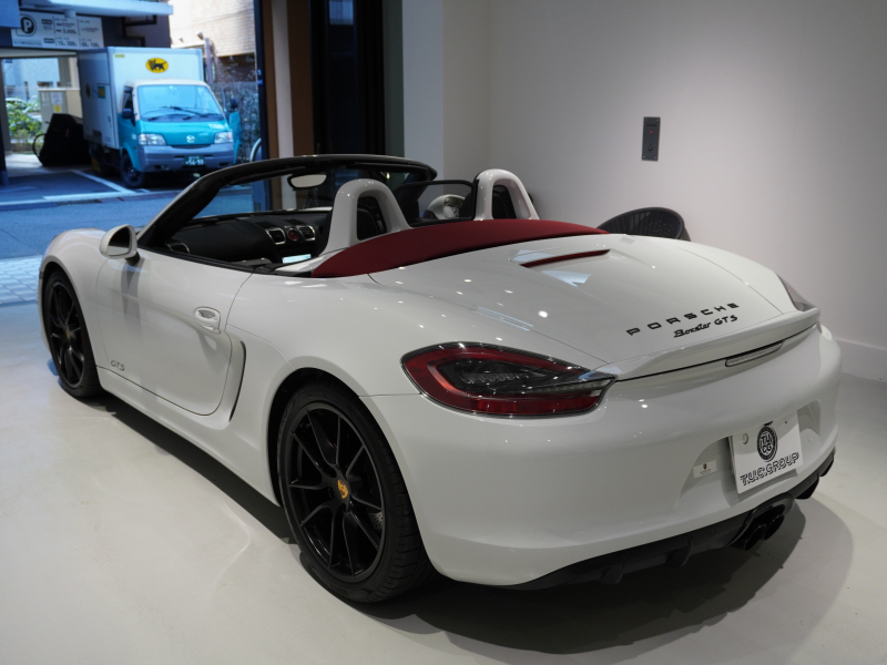 ポルシェ ボクスター GTS ｽﾎﾟｰﾂｸﾛﾉPKG　正規D車 右H 赤幌 有償色 ｺﾝﾋﾞ革 ｼｰﾄﾋｰﾀｰ ﾅﾋﾞTV  PASM ｶﾞｰｽﾞﾚｯﾄﾞﾒｰﾀｰ ｶﾗｰｸﾚｽﾄ20AW ｽﾎﾟｰﾂEX　2年保証付