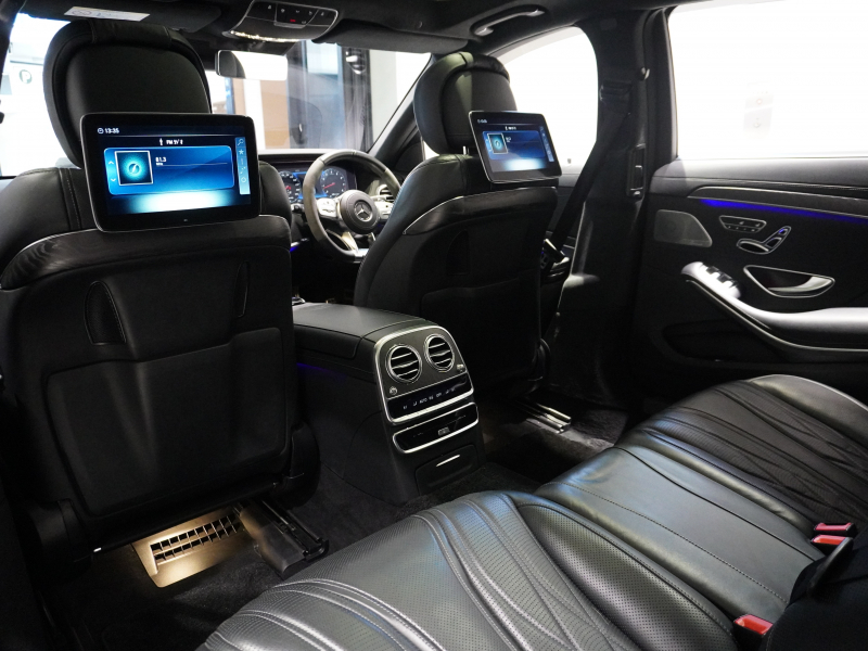 AMG Sクラス S63 long AMGﾀﾞｲﾅﾐｯｸ&ｼｮｰﾌｧｰ&ﾚｰﾀﾞｰPKG　後期最終ﾓﾃﾞﾙ 右H MEｺﾈ 黒革 ﾊﾟﾉﾗﾏSR ﾅﾋﾞTV ﾌﾙｾｸﾞ CarPlay HUD ﾍﾞﾝﾁﾚｰﾀｰ ﾘｱｴﾝﾀ　2年保証付