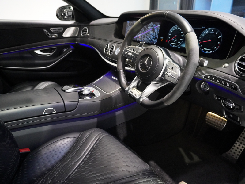 AMG Sクラス S63 long AMGﾀﾞｲﾅﾐｯｸ&ｼｮｰﾌｧｰ&ﾚｰﾀﾞｰPKG　後期最終ﾓﾃﾞﾙ 右H MEｺﾈ 黒革 ﾊﾟﾉﾗﾏSR ﾅﾋﾞTV ﾌﾙｾｸﾞ CarPlay HUD ﾍﾞﾝﾁﾚｰﾀｰ ﾘｱｴﾝﾀ　2年保証付