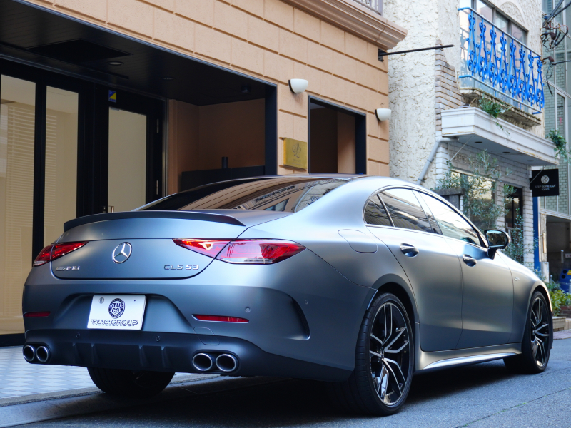 AMG CLSクラス CLS53 4MATIC+ ﾚｰﾀﾞｰｾｰﾌﾃｨPKG　ISG搭載 OPｶﾗｰ Meｺﾈ 黒革 ﾍﾞﾝﾁﾚｰﾀｰ ｻﾝﾙｰﾌ ﾅﾋﾞTV ﾌﾞﾙﾒｽﾀｰ ﾍｯﾄﾞｱｯﾌﾟD　2年保証