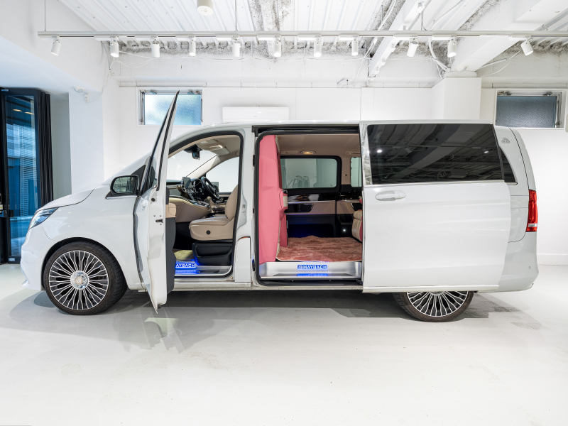 メルセデスベンツ Vクラス V220d AVG ロング レーダーP マイバッハ仕様 エグセクティブシート TVモニター付パーテーション パノラマSR 4人乗り 2年保証付