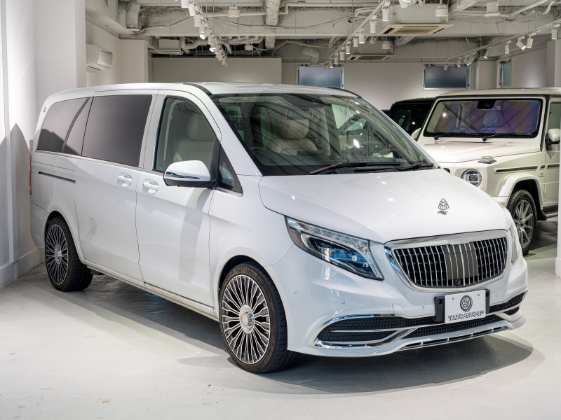 メルセデスベンツ Vクラス V220d AVG ロング レーダーP マイバッハ仕様 エグセクティブシート TVモニター付パーテーション パノラマSR 4人乗り 2年保証付