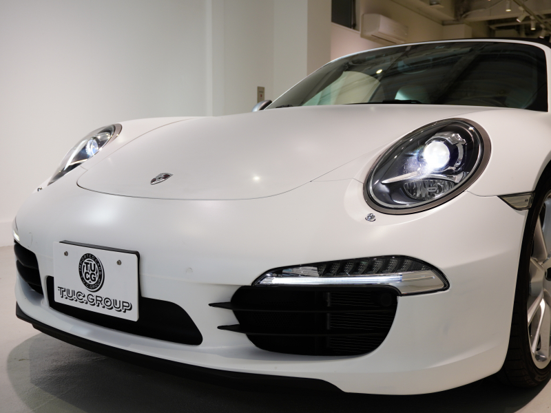 ポルシェ 911(Type991) ｶﾚﾗSｶﾌﾞﾘｵﾚ　MY13 ｸﾞﾚｰ革 ﾍﾞﾝﾁﾚｰﾀｰ ｶﾛｯﾂｪﾘｱSDﾅﾋﾞ BOSEｻｳﾝﾄﾞ PASM ﾊﾟﾜｸﾗﾏﾌﾗｰ ﾌﾙﾗｯﾋﾟﾝｸﾞ　2年保証付