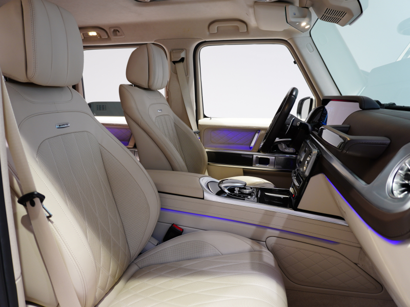 AMG Gクラス G63 AMGﾚｻﾞｰｴｸｽｸﾙｰｼﾌﾞPKG　正規D車 1ｵｰﾅｰ 左H Meｺﾈｸﾄ ﾏｷｱｰﾄﾍﾞｰｼﾞｭ革 ｻﾝﾙｰﾌ 純正ﾅﾋﾞTV Burmester AMGﾊﾟﾌｫｰﾏﾝｽEX AMG22ｲﾝﾁAW　2年保証