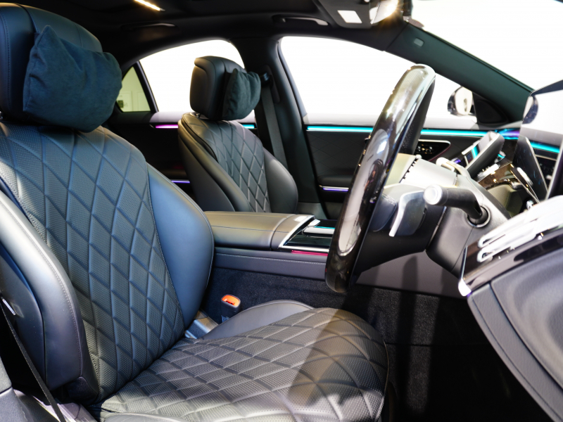 メルセデスベンツ Sクラス S400d 4MATIC AMGﾗｲﾝ ﾚｻﾞｰEX　1ｵﾅ ﾅｯﾊﾟ革 ﾊﾟﾉﾗﾏﾙｰﾌ 12.8ｲﾝﾁ有機ELﾃﾞｨｽﾌﾟﾚｲ ｳｫｰﾑｺﾝﾌｫｰﾄPKG ｴｱｻｽ　新車保証付