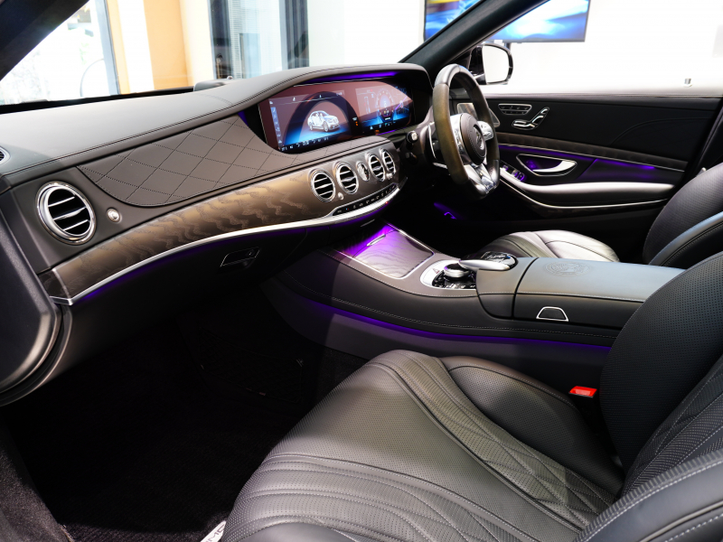 AMG Sクラス S63 long AMGﾀﾞｲﾅﾐｯｸ&ﾚｰﾀﾞｰPKG　後期ﾓﾃﾞﾙ 右H MEｺﾈ 黒革 ﾊﾟﾉﾗﾏSR ﾅﾋﾞTV ﾌﾙｾｸﾞ CarPlay HUD ﾍﾞﾝﾁﾚｰﾀｰ　2年保証付