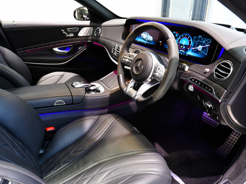 AMG Sクラス S63 long AMGﾀﾞｲﾅﾐｯｸ&ﾚｰﾀﾞｰPKG　後期ﾓﾃﾞﾙ 右H MEｺﾈ 黒革 ﾊﾟﾉﾗﾏSR ﾅﾋﾞTV ﾌﾙｾｸﾞ CarPlay HUD ﾍﾞﾝﾁﾚｰﾀｰ　2年保証付