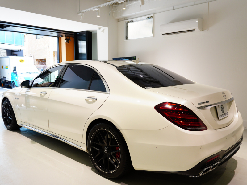 AMG Sクラス S63 4MATIC+ ロング AMGダイナミック&レーダーP 左H ブラウン&ベージュインテリア パノラマR HDDナビTV  エアサス AMG20インチAW 2年保証付