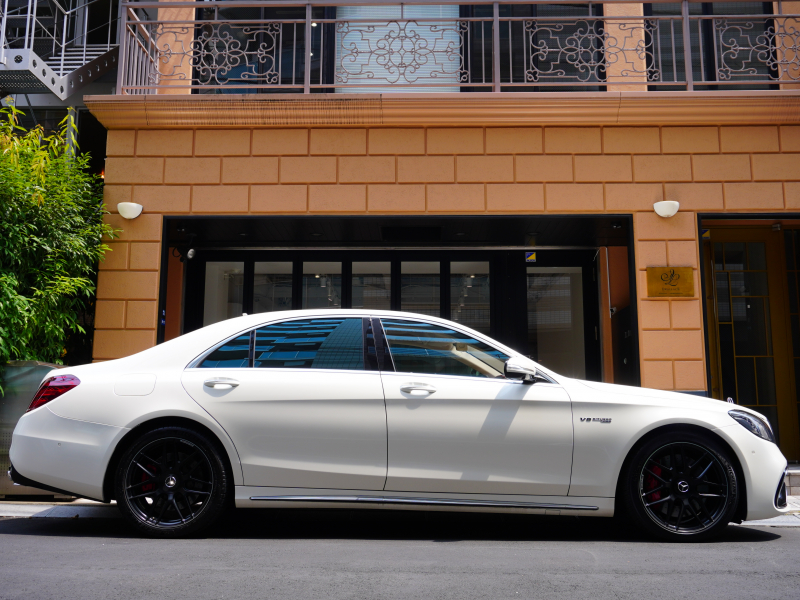 AMG Sクラス S63 4MATIC+ ロング AMGダイナミック&レーダーP 左H ブラウン&ベージュインテリア パノラマR HDDナビTV  エアサス AMG20インチAW 2年保証付