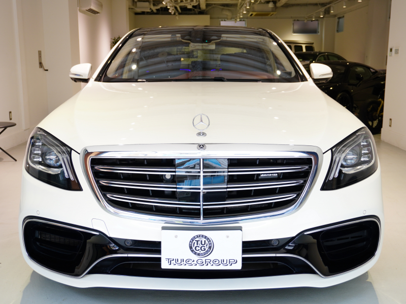 AMG Sクラス S63 4MATIC+ ロング AMGダイナミック&レーダーP 左H ブラウン&ベージュインテリア パノラマR HDDナビTV  エアサス AMG20インチAW 2年保証付
