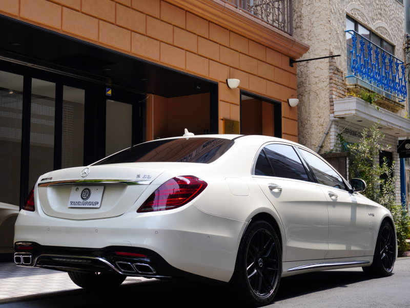 AMG Sクラス S63 4MATIC+ ロング AMGダイナミック&レーダーP 左H ブラウン&ベージュインテリア パノラマR HDDナビTV  エアサス AMG20インチAW 2年保証付