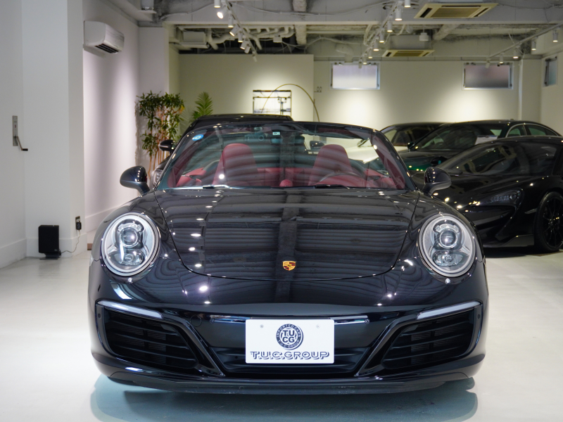 ポルシェ 911(Type991.2) ｶﾚﾗ4 ｶﾌﾞﾘｵﾚ ｽﾎﾟｰﾂｸﾛﾉPKG　正規D車 MY17 左H ﾌﾙﾚｻﾞｰｲﾝﾃﾘｱ ｴﾝﾄﾘｰD 赤革 純正PCMﾅﾋﾞ ﾌﾙｾｸﾞTV CarPlay ｽﾎﾟｰﾂｴｸﾞｿﾞｰｽﾄ RSﾃﾞｻﾞｲﾝ20AW　2年保証付