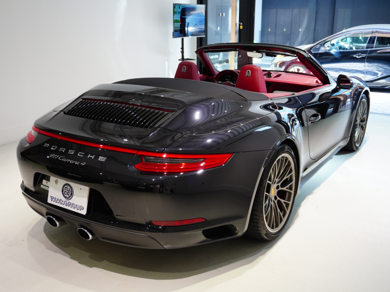 ポルシェ 911(Type991.2) ｶﾚﾗ4 ｶﾌﾞﾘｵﾚ ｽﾎﾟｰﾂｸﾛﾉPKG　正規D車 MY17 左H ﾌﾙﾚｻﾞｰｲﾝﾃﾘｱ ｴﾝﾄﾘｰD 赤革 純正PCMﾅﾋﾞ ﾌﾙｾｸﾞTV CarPlay ｽﾎﾟｰﾂｴｸﾞｿﾞｰｽﾄ RSﾃﾞｻﾞｲﾝ20AW　2年保証付