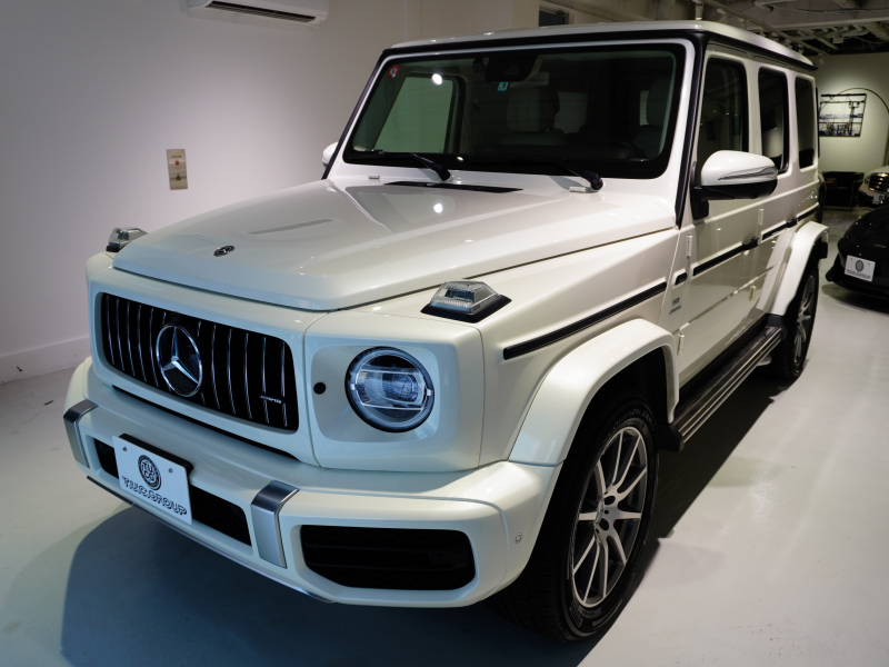 AMG Gクラス G63 AMGﾚｻﾞｰｴｸｽｸﾙｰｼﾌﾞPKG　正規D車 1ｵｰﾅｰ 左H Meｺﾈｸﾄ ﾍﾞｰｼﾞｭ革 ｻﾝﾙｰﾌ 純正ﾅﾋﾞTV Burmester AMGﾊﾟﾌｫｰﾏﾝｽEX AMG20ｲﾝﾁAW OPｶﾗｰ　2年保証