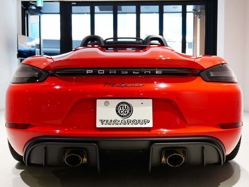 ポルシェ 718スパイダー PDK 正規D車 ｽﾊﾟｲﾀﾞｰｸﾗｼｯｸｲﾝﾃﾘｱ 18Wayｽﾎﾟｰﾂｼｰﾄ PCMﾅﾋﾞ Bｶﾒﾗ PASM ｽﾎﾟｴｸﾞ 20ｲﾝﾁ718ｽﾊﾟｲﾀﾞｰAW 新車保証付